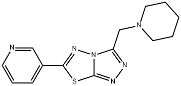 3-(1-piperidinylmethyl)-6-(3-pyridinyl)[1,2,4]triazolo[3,4-b][1,3,4]thiadiazole Struktur