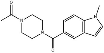 1-{4-[(1-methyl-1H-indol-5-yl)carbonyl]piperazin-1-yl}ethanone,1219544-80-5,结构式