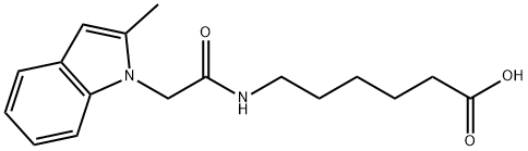 6-{[(2-methyl-1H-indol-1-yl)acetyl]amino}hexanoic acid Struktur