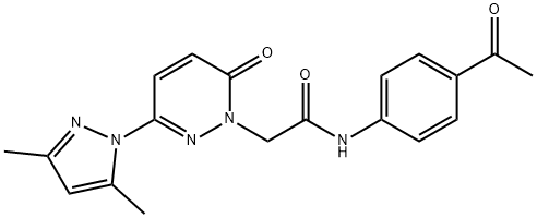N-(4-acetylphenyl)-2-[3-(3,5-dimethyl-1H-pyrazol-1-yl)-6-oxopyridazin-1(6H)-yl]acetamide Struktur
