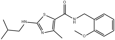 N-(2-methoxybenzyl)-4-methyl-2-[(2-methylpropyl)amino]-1,3-thiazole-5-carboxamide Struktur