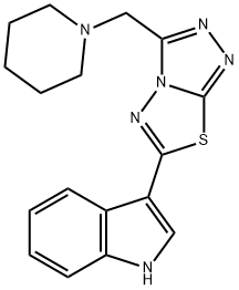 3-[3-(1-piperidinylmethyl)[1,2,4]triazolo[3,4-b][1,3,4]thiadiazol-6-yl]-1H-indole|