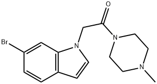 2-(6-bromo-1H-indol-1-yl)-1-(4-methylpiperazin-1-yl)ethanone Struktur