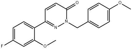 6-(4-fluoro-2-methoxyphenyl)-2-(4-methoxybenzyl)pyridazin-3(2H)-one Struktur