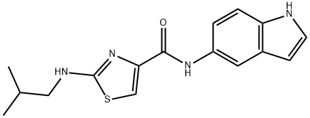 N-(1H-indol-5-yl)-2-[(2-methylpropyl)amino]-1,3-thiazole-4-carboxamide Struktur