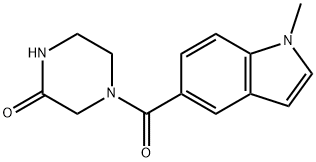 4-[(1-methyl-1H-indol-5-yl)carbonyl]piperazin-2-one Struktur