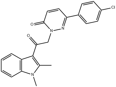 6-(4-chlorophenyl)-2-[2-(1,2-dimethyl-1H-indol-3-yl)-2-oxoethyl]pyridazin-3(2H)-one Struktur