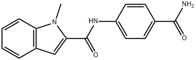 N-(4-carbamoylphenyl)-1-methyl-1H-indole-2-carboxamide Struktur