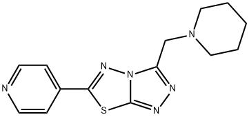 3-(1-piperidinylmethyl)-6-(4-pyridinyl)[1,2,4]triazolo[3,4-b][1,3,4]thiadiazole Struktur