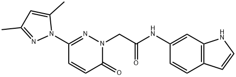 2-[3-(3,5-dimethyl-1H-pyrazol-1-yl)-6-oxopyridazin-1(6H)-yl]-N-(1H-indol-6-yl)acetamide Struktur