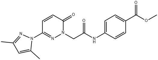 1219572-82-3 methyl 4-({[3-(3,5-dimethyl-1H-pyrazol-1-yl)-6-oxopyridazin-1(6H)-yl]acetyl}amino)benzoate