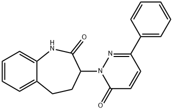 2-(2-hydroxy-4,5-dihydro-3H-1-benzazepin-3-yl)-6-phenylpyridazin-3(2H)-one Struktur