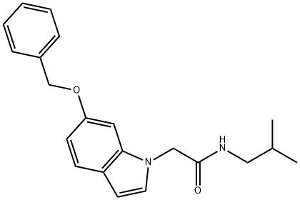 2-[6-(benzyloxy)-1H-indol-1-yl]-N-(2-methylpropyl)acetamide Struktur