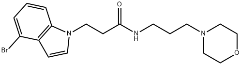 3-(4-bromo-1H-indol-1-yl)-N-[3-(morpholin-4-yl)propyl]propanamide Struktur