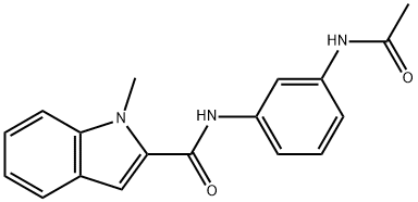 N-[3-(acetylamino)phenyl]-1-methyl-1H-indole-2-carboxamide Struktur