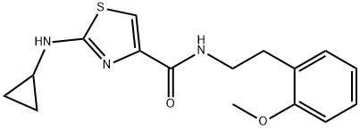 2-(cyclopropylamino)-N-[2-(2-methoxyphenyl)ethyl]-1,3-thiazole-4-carboxamide Struktur