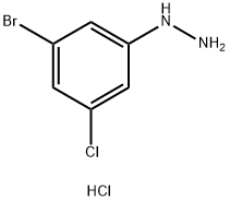 (3-Bromo-5-chloro-phenyl)-hydrazine hydrochloride Struktur