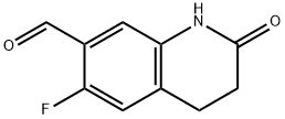 6-fluoro-2-oxo-1,2,3,4-tetrahydroquinoline-7-carbaldehyde 结构式