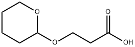 3-(tetrahydro-2H-pyran-2-yloxy) propanoic acid 化学構造式