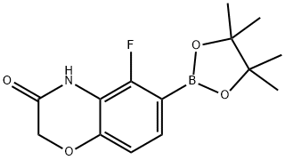 5-Fluoro-3-oxo-3,4-dihydro-2H-benzo[b][1,4]oxazine-6-boronic Acid Pinacol Ester Structure