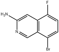 8-bromo-5-fluoroisoquinolin-3-amine 化学構造式
