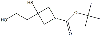 tert-butyl 3-(2-hydroxyethyl)-3-mercaptoazetidine-1-carboxylate Structure