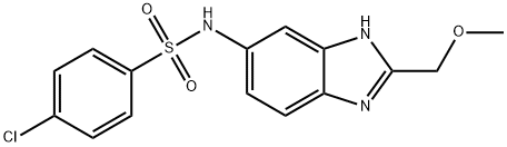 4-chloro-N-[2-(methoxymethyl)-1H-benzimidazol-6-yl]benzenesulfonamide 化学構造式