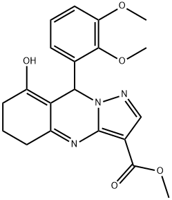 methyl 9-(2,3-dimethoxyphenyl)-8-hydroxy-5,6,7,9-tetrahydropyrazolo[5,1-b]quinazoline-3-carboxylate Structure