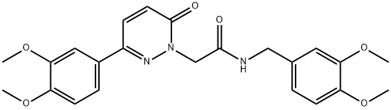N-(3,4-dimethoxybenzyl)-2-[3-(3,4-dimethoxyphenyl)-6-oxopyridazin-1(6H)-yl]acetamide 结构式
