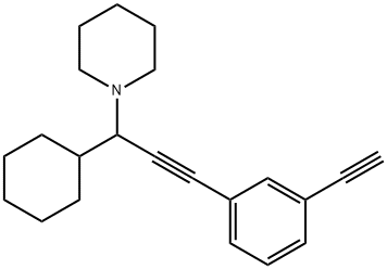 1-(1-cyclohexyl-3-(3-ethynylphenyl)prop-2-yn-1-yl)piperidine Structure