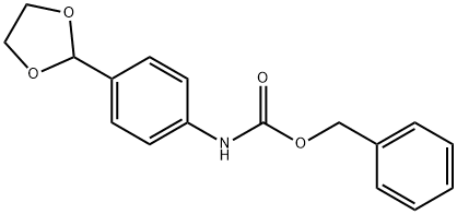 Benzyl (4-(1,3-dioxolan-2-yl)phenyl)carbamate Struktur
