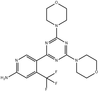 5-(4,6-dimorpholino-1,3,5-triazin-2-yl)-4-(trifluoromethyl)pyridin-2-amine