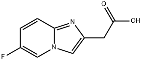 2-(6-氟咪唑并[1,2-A]吡啶-2-基)乙酸,1225571-55-0,结构式