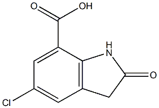 5-氯-2-氧代-1,3-二氢吲哚-7-羧酸, 1225957-81-2, 结构式
