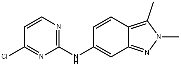 N-(4-chloro-2-pyrimidinyl)-2,3-dimethyl-2H-Indazol-6-amine Structure