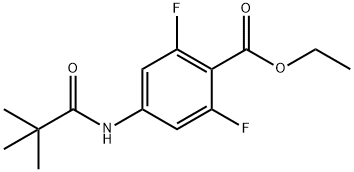 Ethyl 2,6-difluoro-4-(pivalamido)benzoate 化学構造式