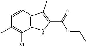 ethyl 3,6-Dimethyl-7-chloroindole-2-carboxylate Structure