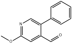 2-Methoxy-5-phenylpyridine-4-carboxaldehyde Structure