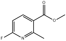 6-フルオロ-2-メチルニコチン酸メチル 化学構造式