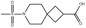 7-(methylsulfonyl)-7-azaspiro[3.5]nonane-2-carboxylic acid Struktur