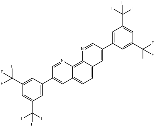 3,8-双[{3,5-双(三氟甲基)}苯基]-1,10-邻菲罗啉, 1228032-35-6, 结构式