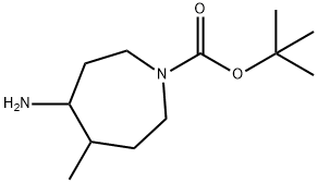 叔-丁基 4-氨基-5-甲基吖庚环-1-甲酸基酯, 1228453-28-8, 结构式