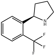 (2R)-2-[2-(TRIFLUOROMETHYL)PHENYL]PYRROLIDINE 化学構造式