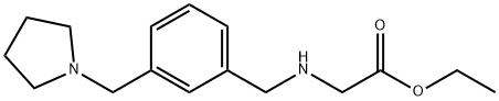 ethyl 2-(3-((pyrrolidin-1-yl)methyl)benzylamino)acetate Structure