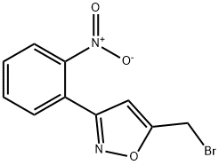 5-Bromomethyl-3-(2-nitrophenyl)isoxazole 化学構造式