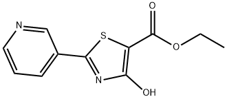 Ethyl 4-hydroxy-2-(pyridin-3-yl)thiazole-5-carboxylate 化学構造式