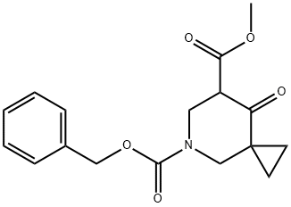 5-苄基7-甲基8-氧代-5-氮杂螺[2.5]辛烷-5,7-二羧酸酯 结构式