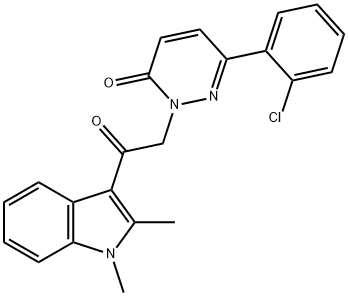 6-(2-chlorophenyl)-2-[2-(1,2-dimethyl-1H-indol-3-yl)-2-oxoethyl]pyridazin-3(2H)-one Structure