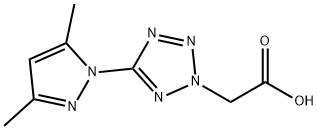 2-(5-(3,5-二甲基-1H-吡唑-1-基)-2H-四唑-2-基)乙酸,1232770-90-9,结构式