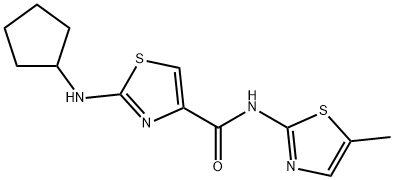 2-(cyclopentylamino)-N-(5-methyl-1,3-thiazol-2-yl)-1,3-thiazole-4-carboxamide Structure